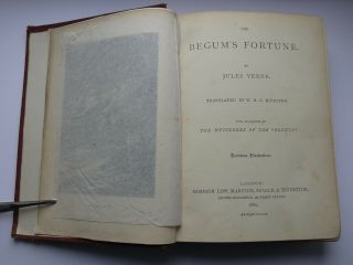 JULES VERNE 1880 First Edition of THE BEGUMS FORTUNE 3