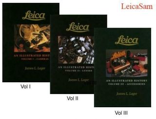 James Lager Leica Illustrated History Vol I,  Ii & Iii Hard Cover Signed Set