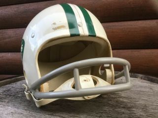 Vintage Rawlings Air Flow Medium York Jets 1960’s White Football Helmet USA 3