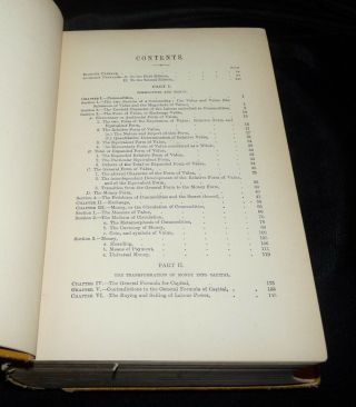 CAPITAL by Karl Marx - 1889 American Edition - 800 page combined volume 3