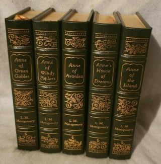 Easton Press Lucy Maud Montgomery Anne Of Green Gables 5 Volume Set