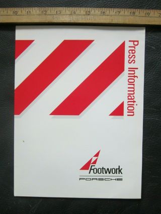 Porsche / Footwork Formula One Motor Racing Press Kit 1990?