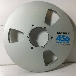 Ampex 456 1/2 " Width 10 - 1/2 " Metal Reel To Reel Recording Tape Reel Empty