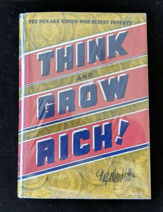 - Signed - Think And Grow Rich Napoleon Hill First Printing.