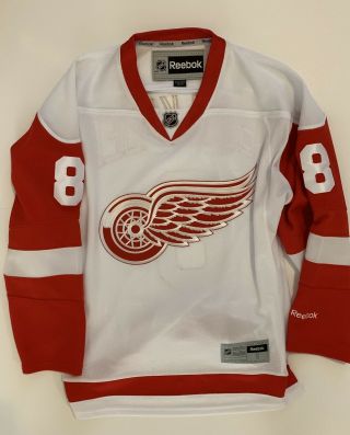 Reebok Nhl Detroit Red Wings Justin Abdelkader 8 White Jersey Mens Size Small