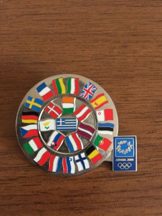 European Union All The Flags - Athens 2004 Olympic Pin