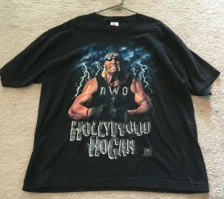Nwo Hollywood Hogan 2xl T Shirt Wcw Wwe Nwo Hulk Hogan Wrestling Black 1998