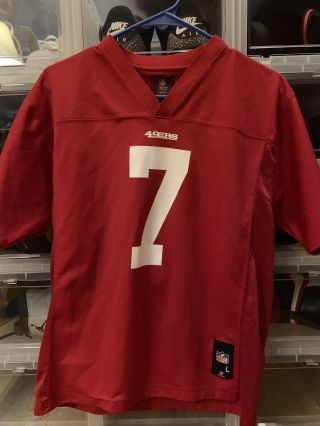 Nike Colin Kaepernick San Francisco 49ers Jersey On Field Red Youth Large 14 - 16