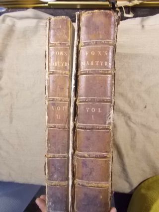 FOXE BOOK OF MARTYRS 1684 ILLUSTRATED 2 VOL LEATHER BOUND ACTS AND MONUMENTS 2