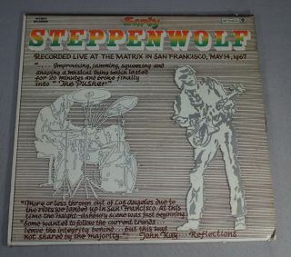 Vintage Steppenwolf Live In San Francisco 1967 33 1/3 Rpm Record Album