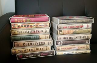 James Bond By Ian Fleming First Edition Library Fel Complete 14 Vol Set
