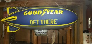 30 " Inflatable Goodyear Blimp Blow Up Toy Aircraft Man Cave Advertisement Sign