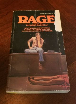 1977 Rage by Richard Bachman / Stephen King 1st Edition 1st Printing OOP GC 3