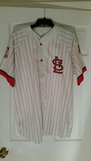 Vintage 90s Starter St Louis Cardinals Jersey Size Xl Authentic Raised Stitching