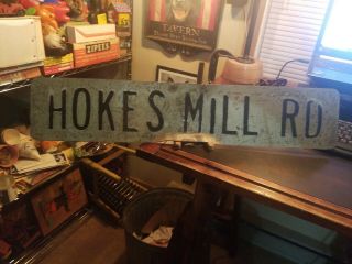 Vintage 1960s Metal Hokes Mill Rd.  Street Sign Discarded / Replaced York Pa 30 "