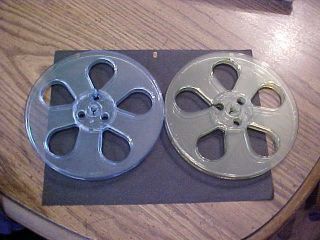 2 Audiotape Plastic Green & Blue 7 - Inch Take - Up Tape Reel Empty Reel - To - Reel