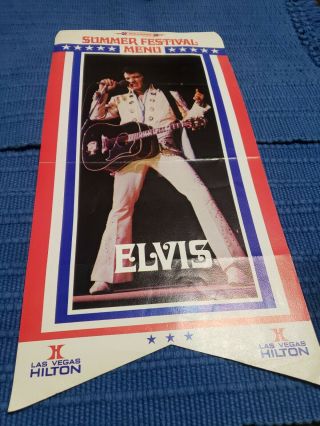 Elvis Presley Souvenir Summer Festival Menu 1972 Las Vegas Hilton Rare Vintage
