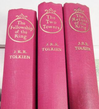 LORD OF THE RINGS TRILOGY/1954/1st Edit/1st DJ/J.  R.  R.  TOLKIEN/NEAR FINE 3