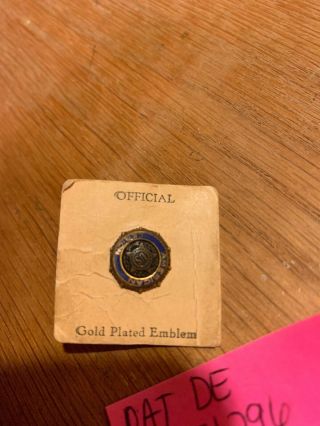 Vintage American Legion Lapel Screw On Pin Gold Tone Dark Blue Pat.  De.  54296