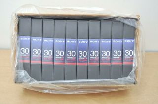 Sony Bct - 30ma Betacam Sp Broadcast Quality Video Cassettes Case Of 10