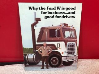 Rare 1974 Ford W Series Trucks Dealer Sales Brochure