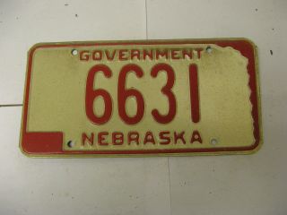 Nebraska Ne License Plate Government 6631