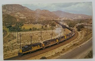 Santa Fe El Cajon California Railroad Train Vintage Oversized Photo Card
