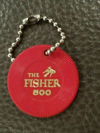 Vintage 1960s Fisher 500 Stereo Receiver Keychain Poker Chip Promo