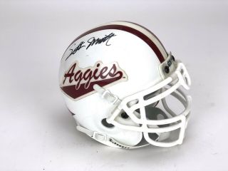 Texas A&m Aggies (white) Riddell Speed Mini Helmet W/ Autograph
