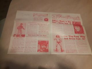 September 9.  1978 St Louis Wrestling Club Program Newsletter