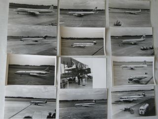 62 Aircraft Photos,  Black & White,  Postcard Size,  Manchester Airport 1969