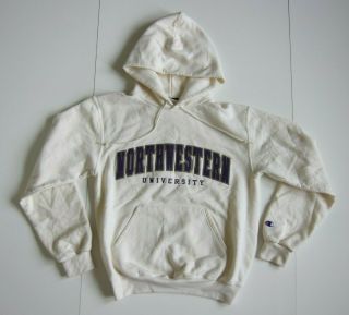 Vintage Champion Northwestern University Wildcats Football Hoodie Sweatshirt S
