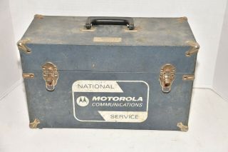 Motorola Communications Radio Vacuum Tube Repairman Caddy Carry Case Tool Box