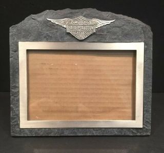 Harley Davidson Picture Frame For 6”x 4” Photo Table Top Or Wall Mount.