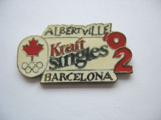 1992 Albertville & Barcelona Olympics Lapel Pin - Kraft Canada
