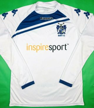 Kappa Bury Fc 2016/17 M Home L/s Soccer Jersey Football Shirt Shakers Top Bfc