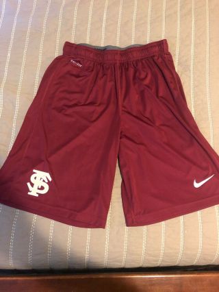 Nike Florida State Team Issued Shorts Size Large Authentic Fsu Noles
