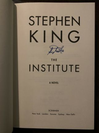 Stephen King Signed 1st Print The Institute Hardcover Book Auto - Photo Proof