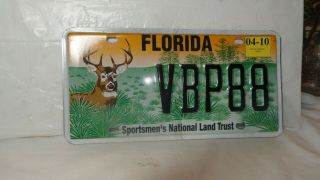 04 - 10 Florida License Plate,  Vbp88,  Sportmen 