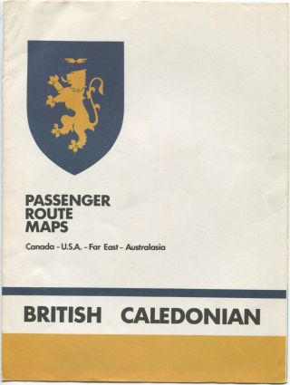 British Caledonian Canada/usa Far East Australasia Airline Route Maps Bcal