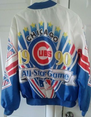 Vintage 1990 Chalkline Chicago Cubs All Star Game Jacket Sz Large
