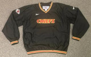 Vintage 90s Nfl Reebok Pro Line Kansas City Chiefs Pullover Jacket Men Size Xxl