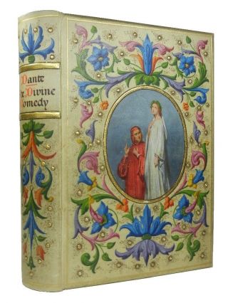 The Divine Comedy Of Dante Alighieri 1903 Fine Hand - Painted Parchment Binding