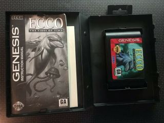 Ecco: The Tides Of Time (sega Genesis,  1994) Complete Look Vintage Dolphin