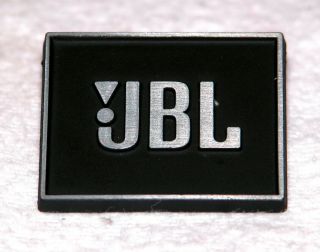 One Vintage Jbl Speaker Emblem / Badge - Aluminum Alloy With Retaining Clip