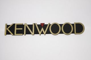 Kenwood Aluminium Golden Logo Emblem Badge 161mm X 25mm