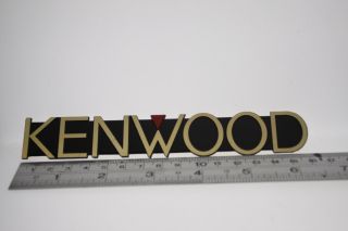 Kenwood Aluminium Golden Logo Emblem Badge 161mm x 25mm 3
