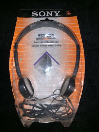 Vintage Sony Mdr - 007l Stereo Headphones For Walkman