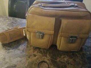 Vintage Large Marsand Tan Leather Camera Bag Case