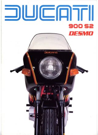 Ducati 900 S2 Desmo Brochure Prospekt,  1982